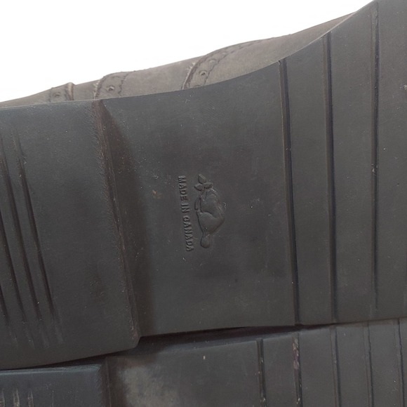 Vintage Roots Grey Leather Wingtip Derby Shoes Men's Size 10 US - Picture 11 of 16